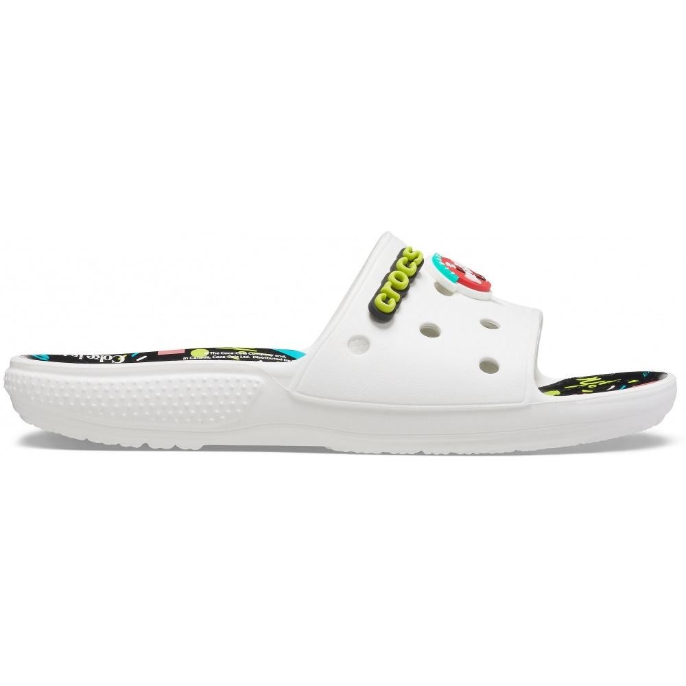 Papuci CocaCola X Classic Crocs 90s Slide Alb - White/Multi - imagine 7